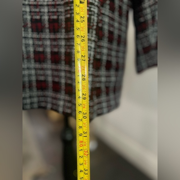 Kasper - elegant & modern plaid long blazer with zipper closure (NWOT) - Picture 12 of 12